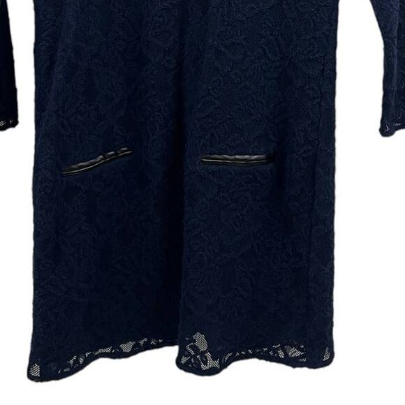 JUICY COUTURE Floral Navy Lace 3/4 Arm Dress SZ XS - Picture 6 of 8